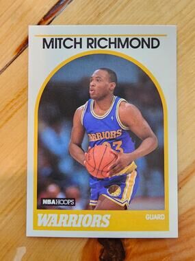 Mitch Richmond 1989-1990 NBA Hoops #260 Rookie -Golden State Warriors-Fresh Pull